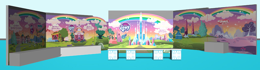 15 panel My Little Pony exhibition space 
 My Little Pony exhibition display for Hasbro - 15 panels 
 Keywords: My Little Pony, exhibition design, display, stand, room