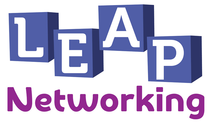 LEAP Networking logo 
 Logo for LEAP Networking - a networking group for children's services suppliers 
 Keywords: logo design, logo, design, brand, networking